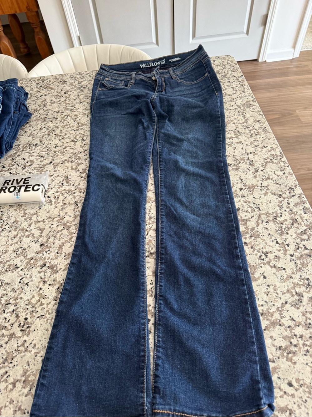 Wallflower Women's Dark Blue Bootcut Jeans - Slim Through Hip